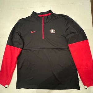 GEORGIA BULLDOGS NIKE QUARTER FRONT ZIPPER SIZE MEDIUM